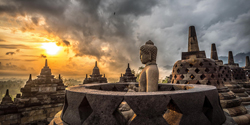 sunset borobudur